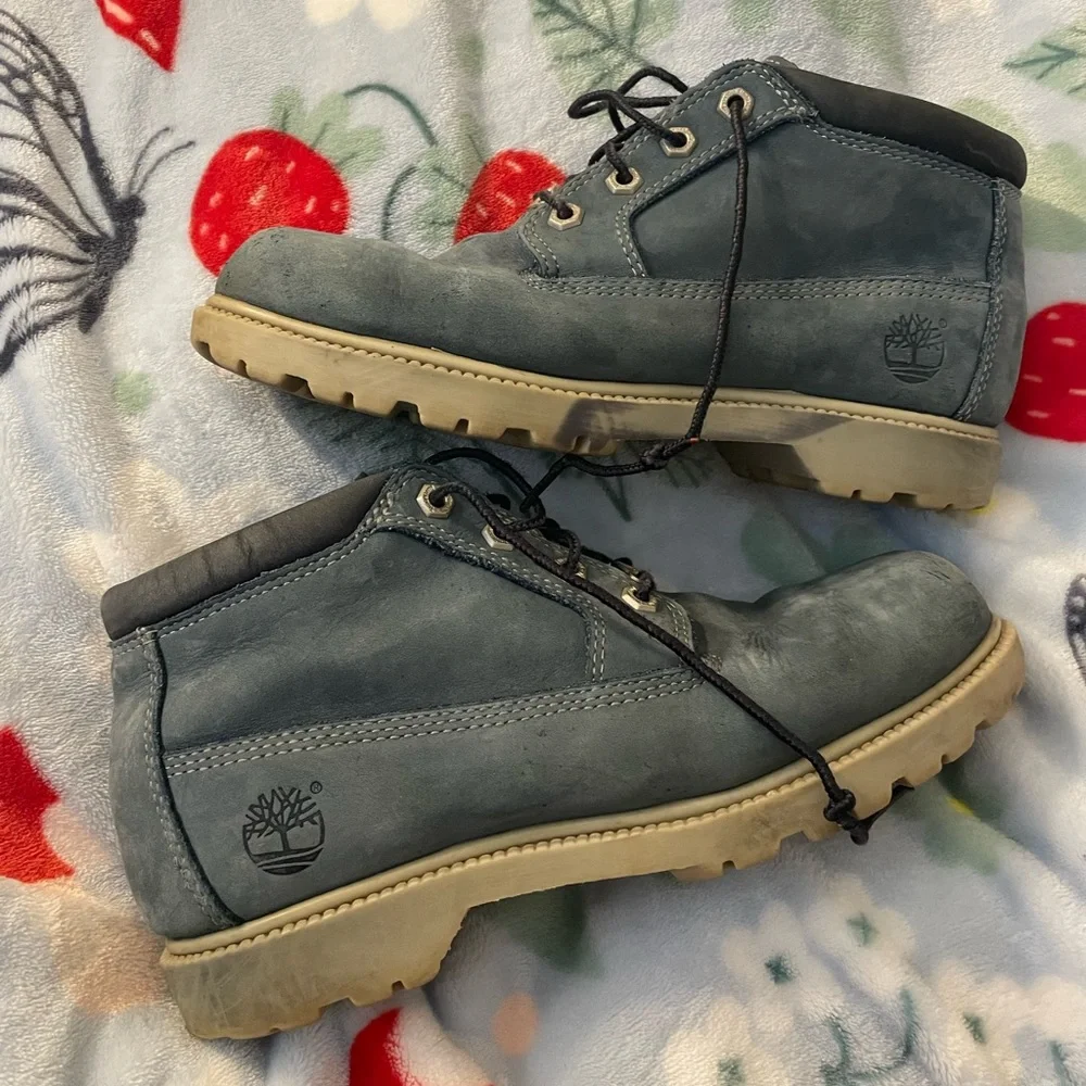 Men’s Blue Leather Timberland Booties